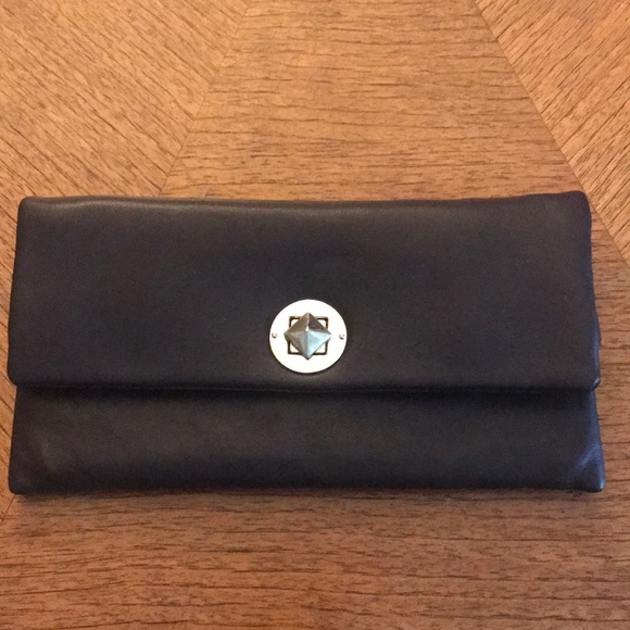 Kate spade brown leather clutch/wristlet - Picture 1 of 5